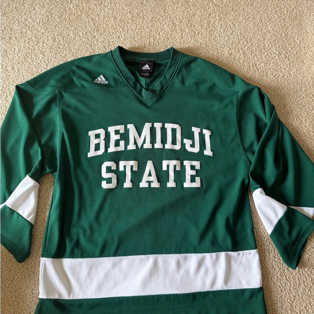 Adidas Bemidji State Green Jersey with White Accents